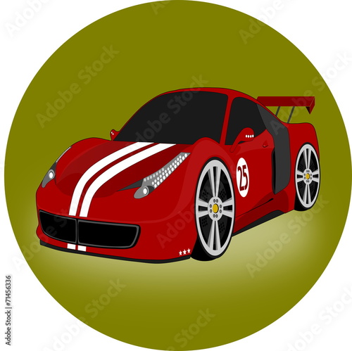 Coche deportivo rojo