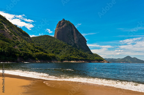 View of Sugarloaf Mountain from the Red Beach in Rio
