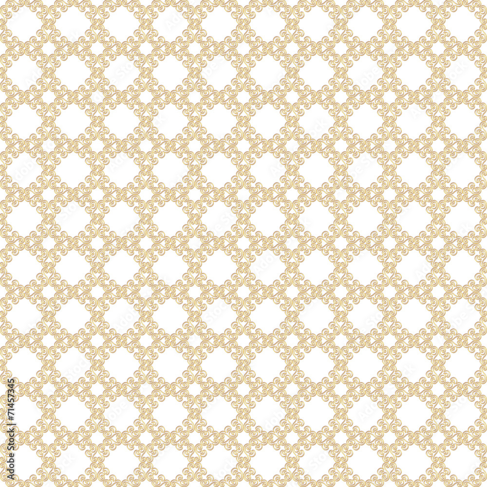 Seamless golden & white abstract background