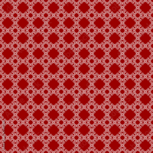 Seamless red & white abstract pattern