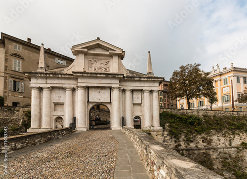 gate to Citta Alta in Bergamo