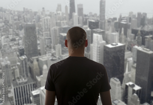 Men standing on the rooftop