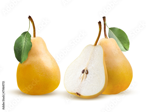 Pears bartlett isolated on white background photo