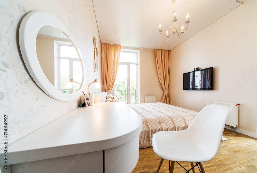 Fototapeta premium Interior design: Big modern Bedroom