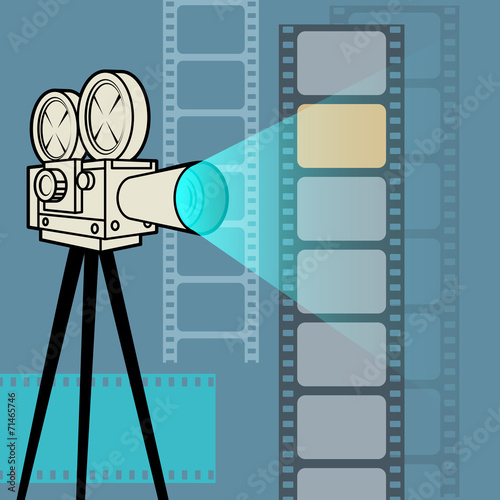 Abstract cinema background, vector