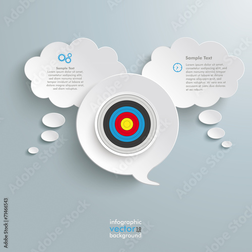 2 White Thought 1 Speech Bubble Target