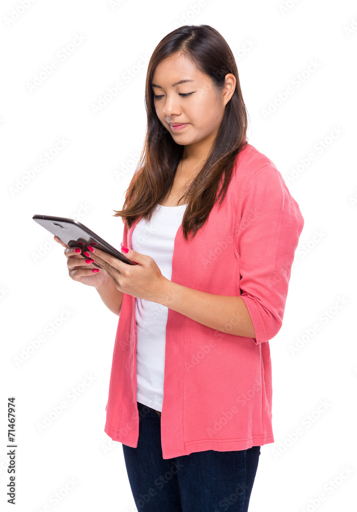 Woman use tablet Woman use tablet