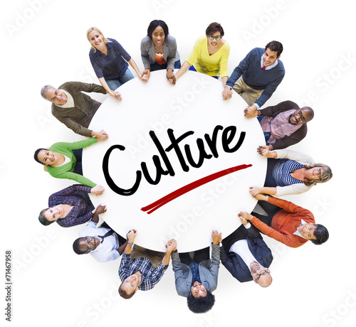 Diverse People in a Circle with Culture Concept photo