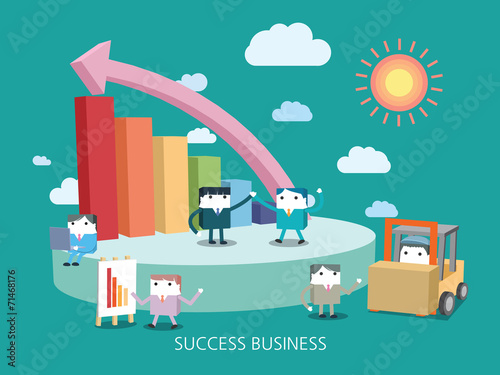 flat character business concept illust