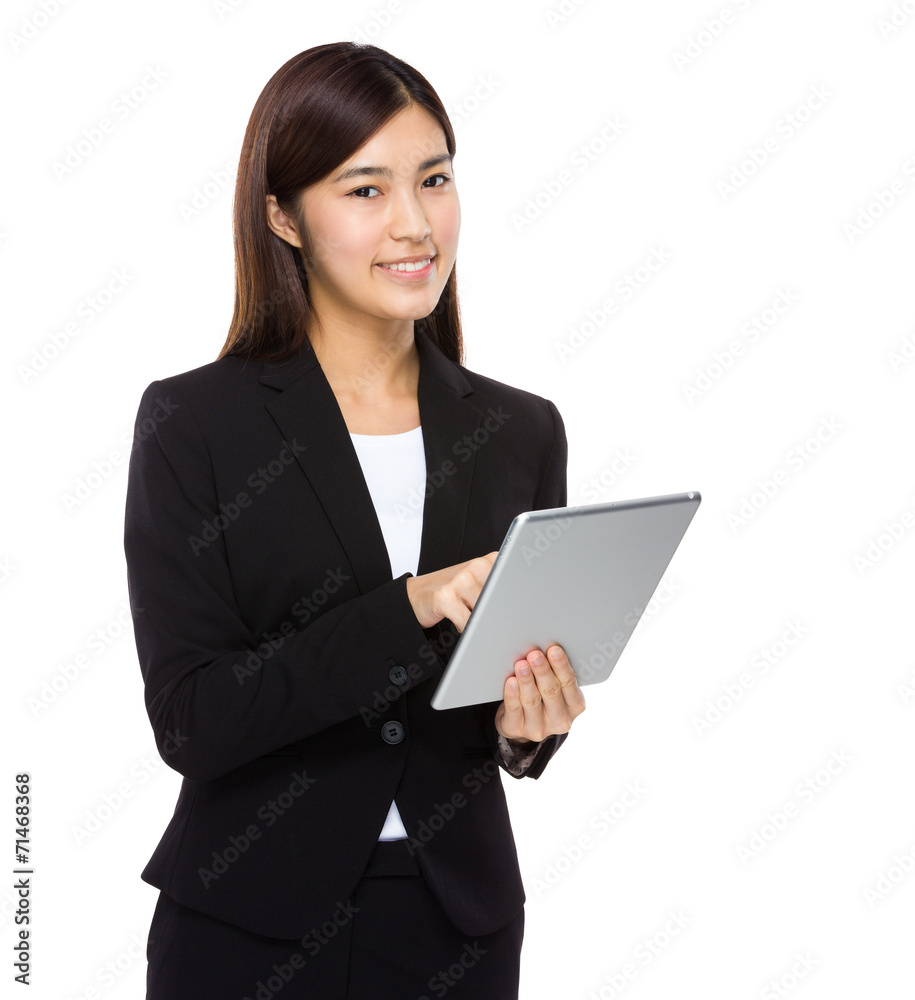Businesswoman use of digital tablet Businesswoman use of digital tablet
