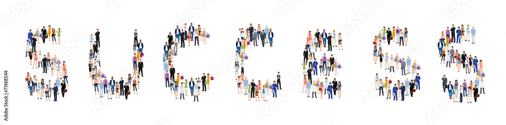 Group of people success poster Group of people success poster