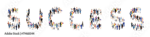 Group of people success poster