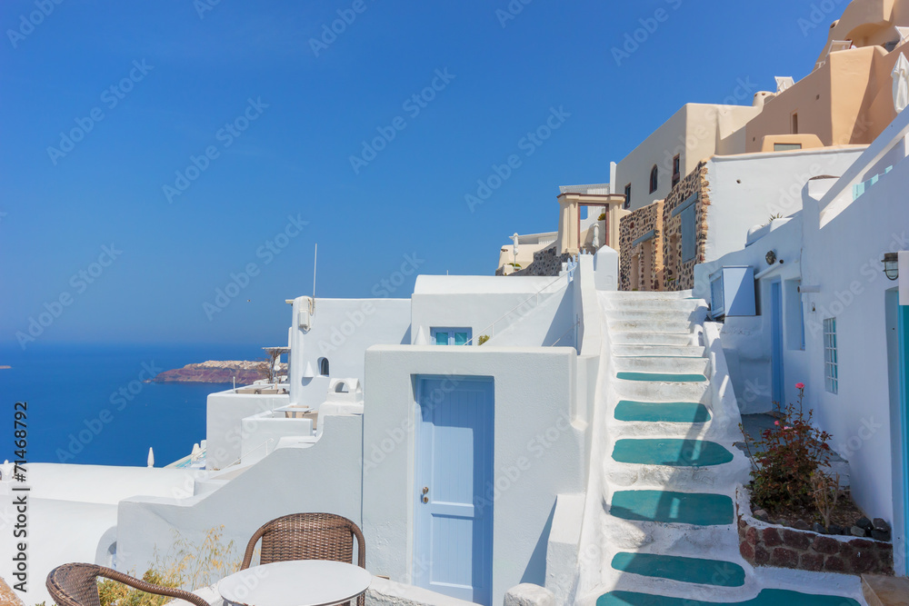 Fototapeta premium View on Oia in Santorini