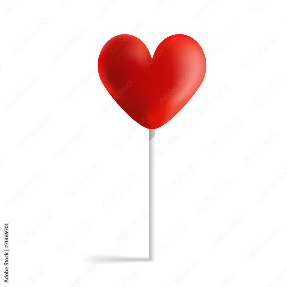 Design heart lollipop