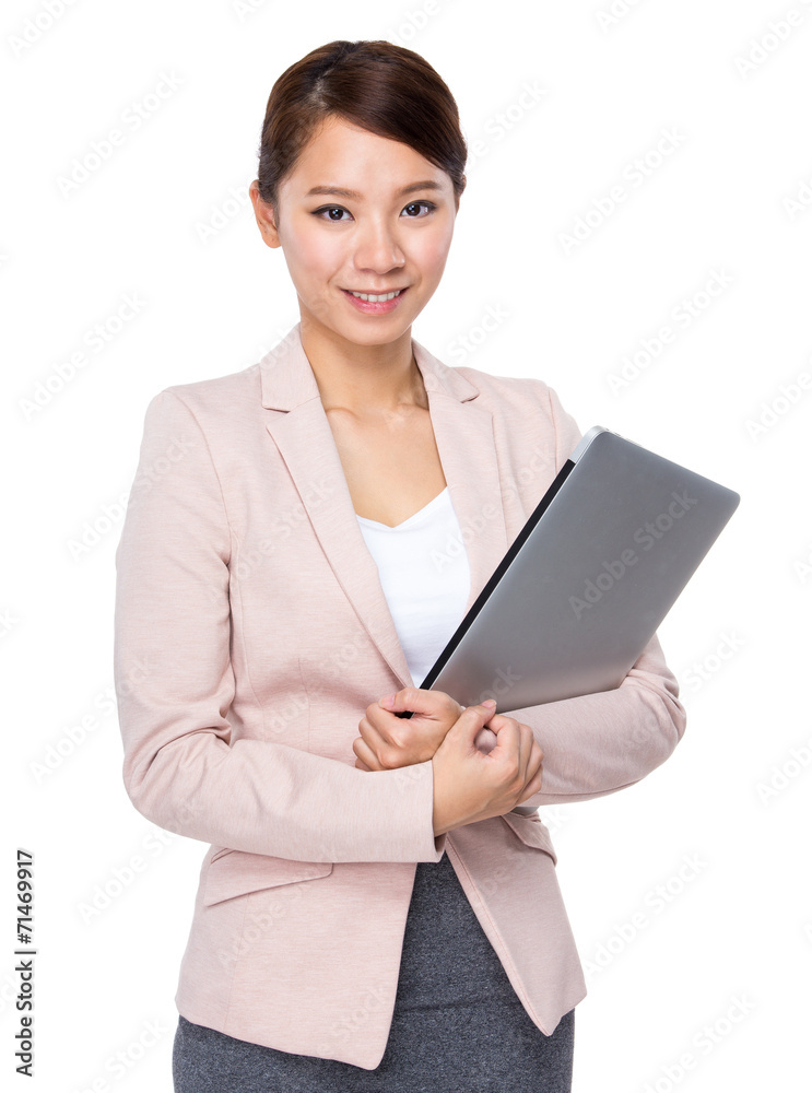 Business woman with laptop