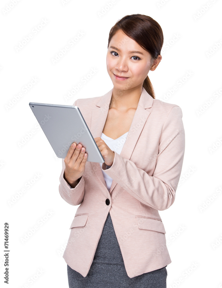 Businesswoman use digital tablet Businesswoman use digital tablet