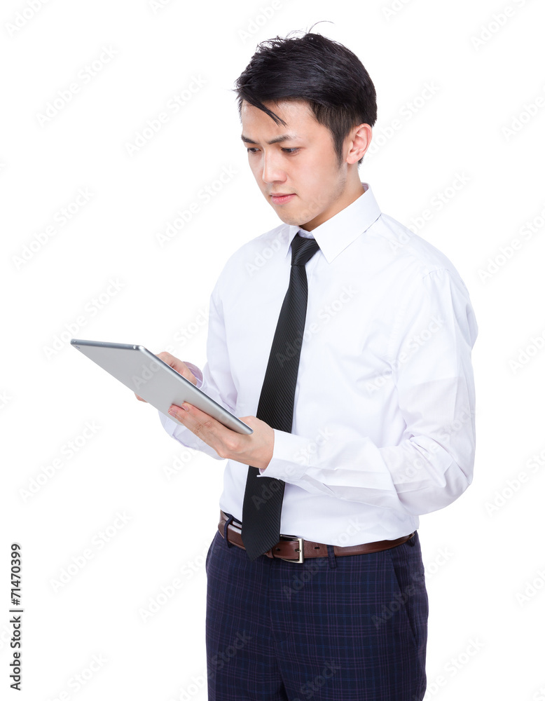 Businessman use of tablet Businessman use of tablet