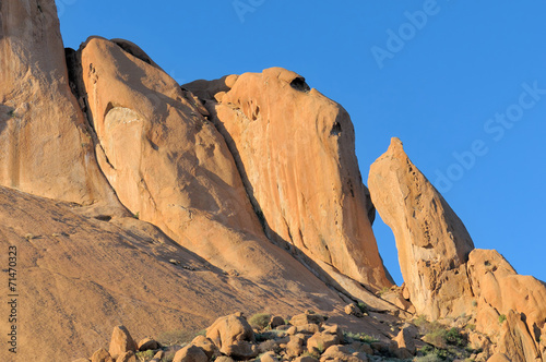 Spitzkoppe in Namibia at sunset photo