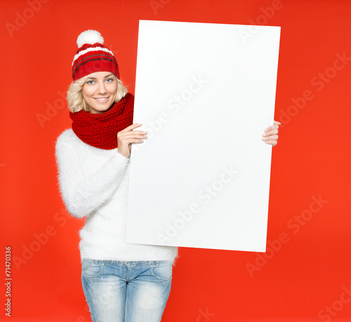 Fotografie Beautiful young woman with wish list