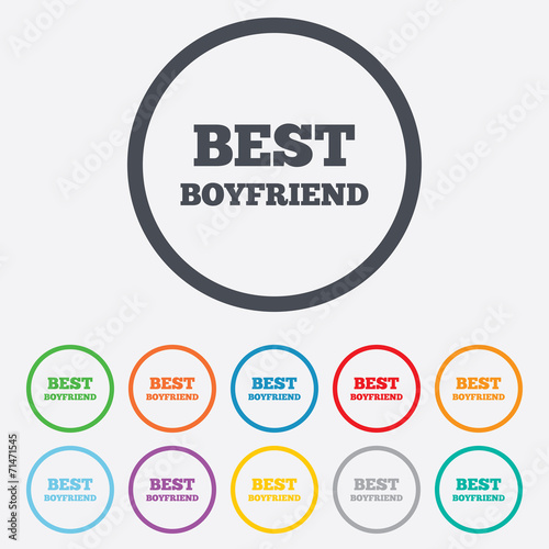 Best boyfriend sign icon. Award symbol.