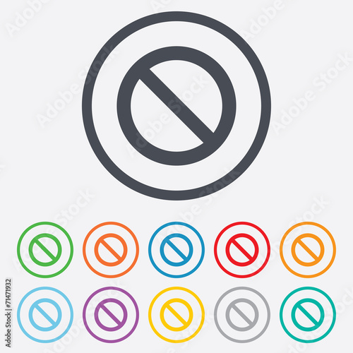 Blacklist sign icon. User not allowed symbol.