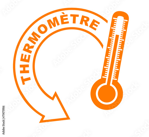 thermomètre flèche orange