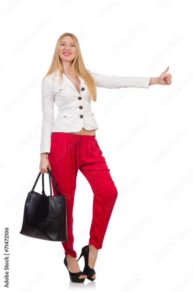 Woman with bag in fashion concept