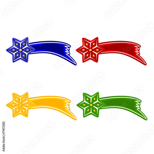 Christmas trimmings Christmas comet faience vintage vector