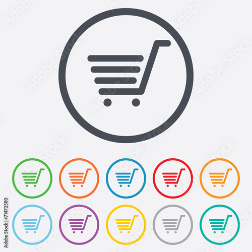 Shopping Cart sign icon. Online buying button.