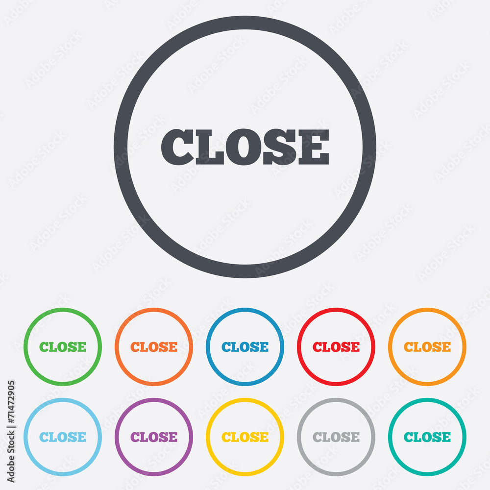 Close sign icon. Cancel symbol. Close sign icon. Cancel symbol.