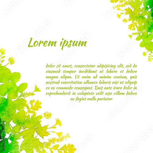 Wallpaper Mural watercolor background frame Torontodigital.ca