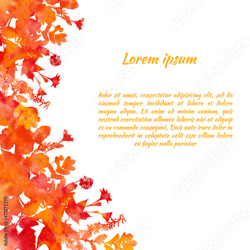 Wallpaper Mural watercolor background frame Torontodigital.ca