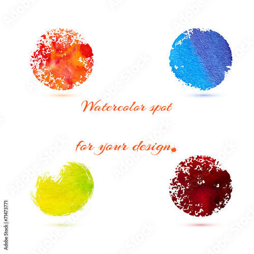 Wallpaper Mural Watercolor brush strokes and circle splashes. Torontodigital.ca