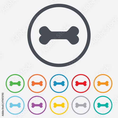 Dog bone sign icon. Pets food symbol.