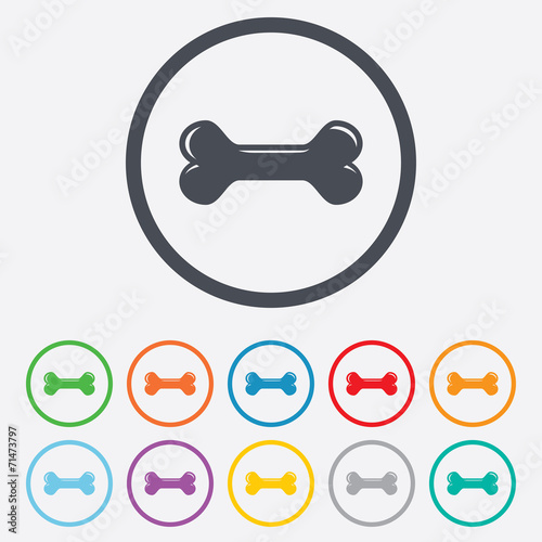 Dog bone sign icon. Pets food symbol.