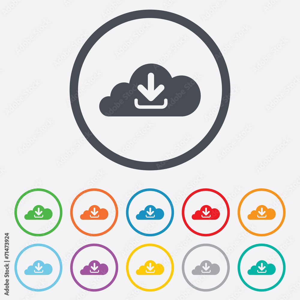 Download from cloud icon. Upload button. Download from cloud icon. Upload button.
