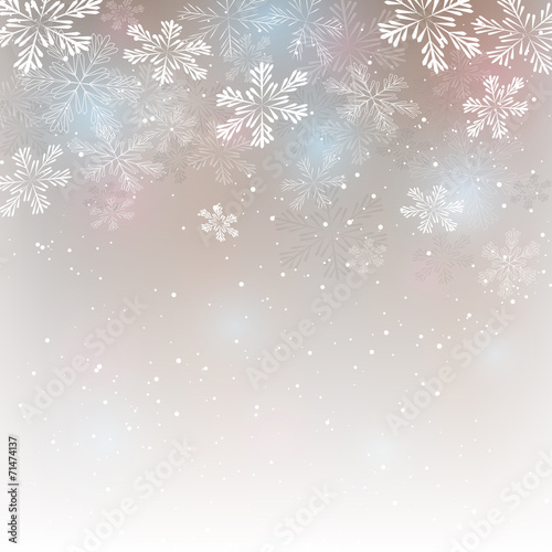 Abstract Christmas background with snowflakes