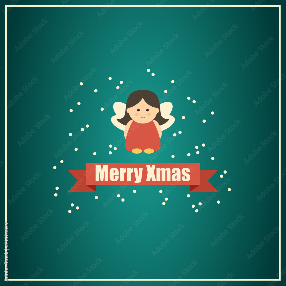 Christmas card with fairy. Christmas card with fairy.