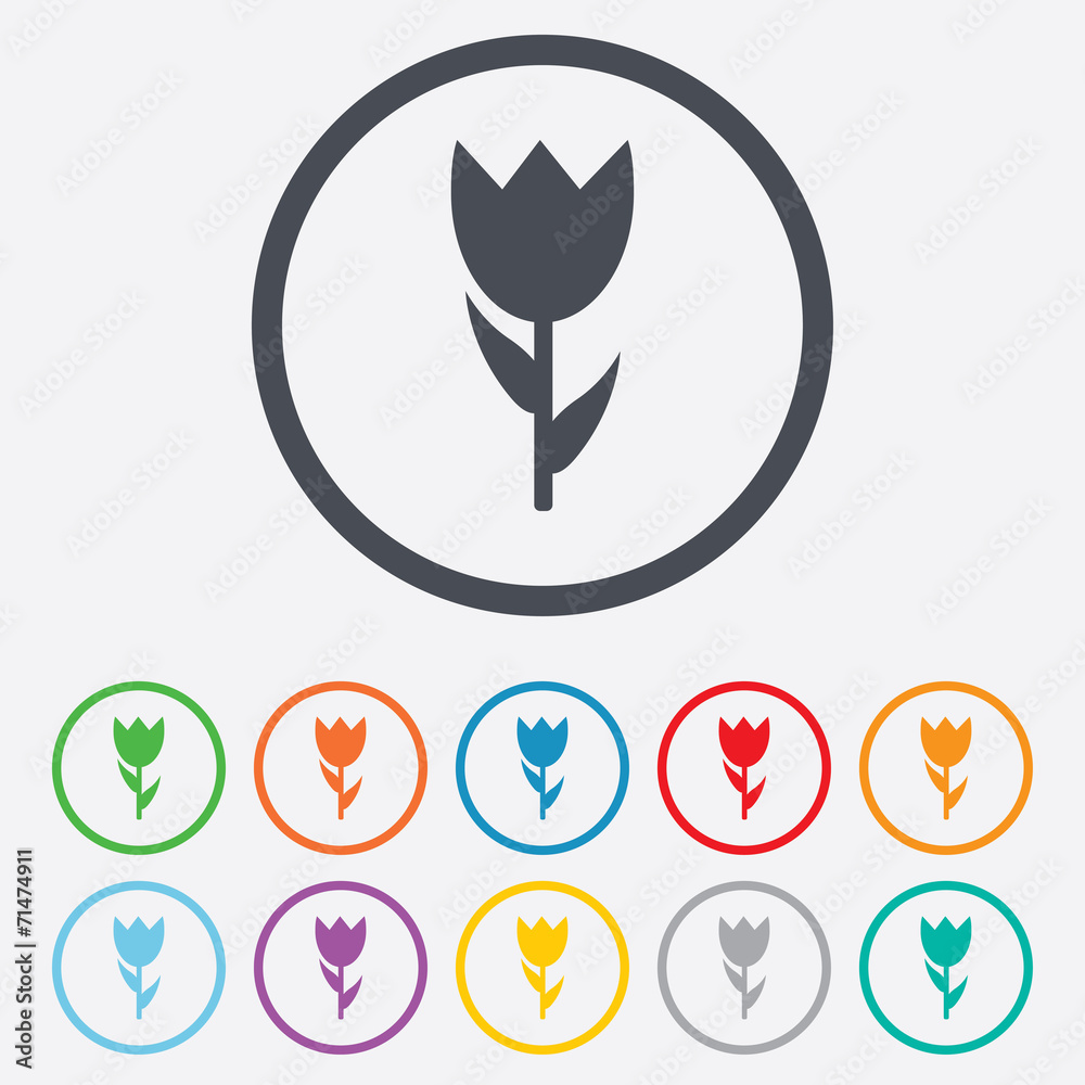 Flower sign icon. Rose symbol. Flower sign icon. Rose symbol.