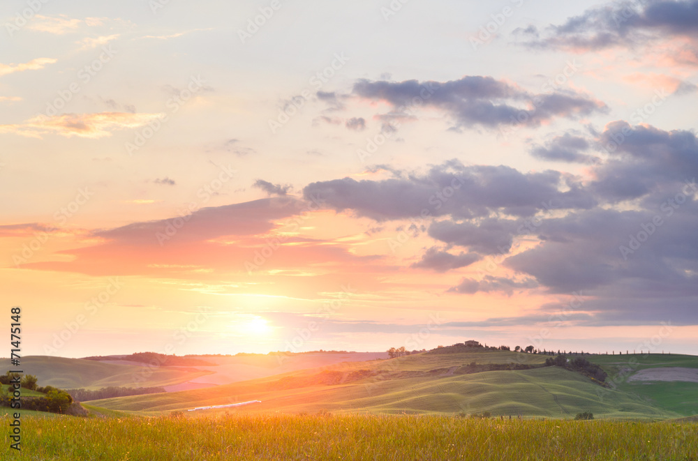 sunset Tuscany