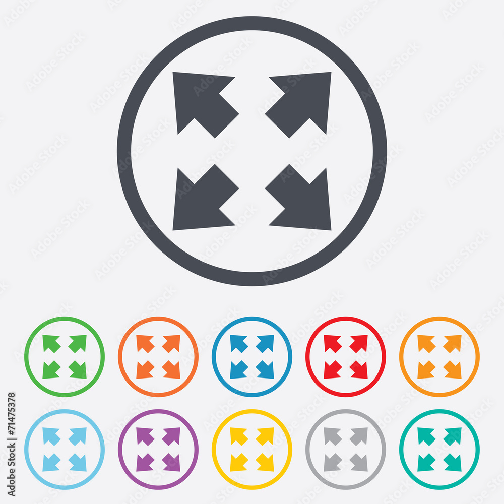 Fullscreen sign icon. Arrows symbol. Fullscreen sign icon. Arrows symbol.