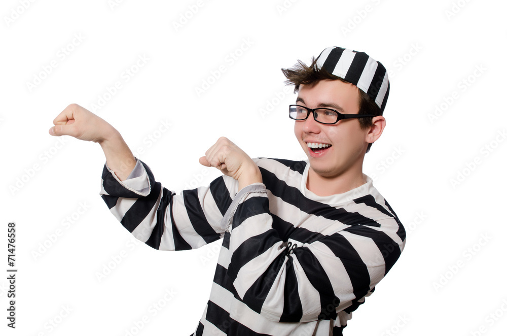 Funny prison inmate in concept Funny prison inmate in concept