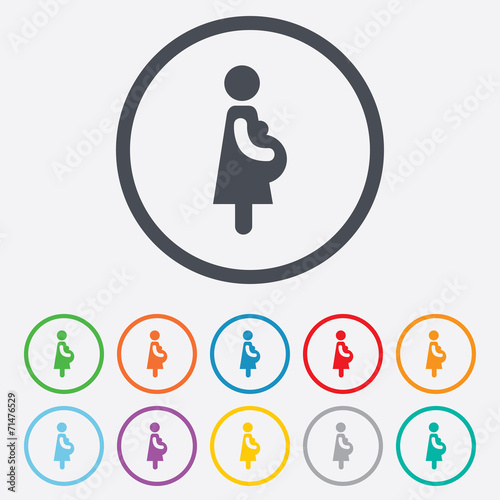 Pregnant sign icon. Pregnancy symbol.