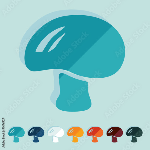 Flat design: mushroom