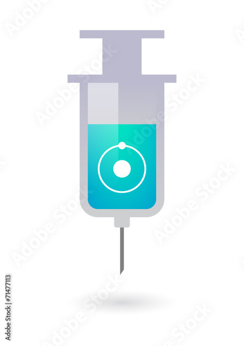 Syringe with an atom