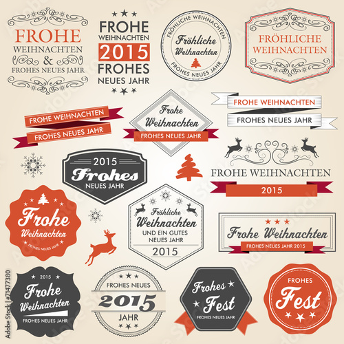Button Siegel Weihnachten frohes Neues Jahr 2015 Neujahr