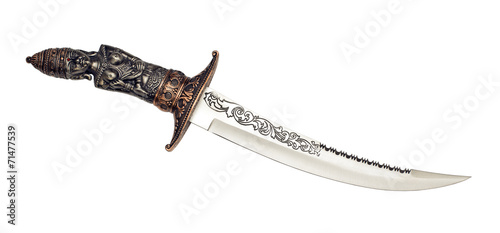Canvas isolated asian knife
