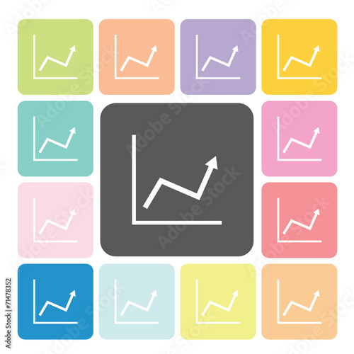 Graph Icon color set vector illustration