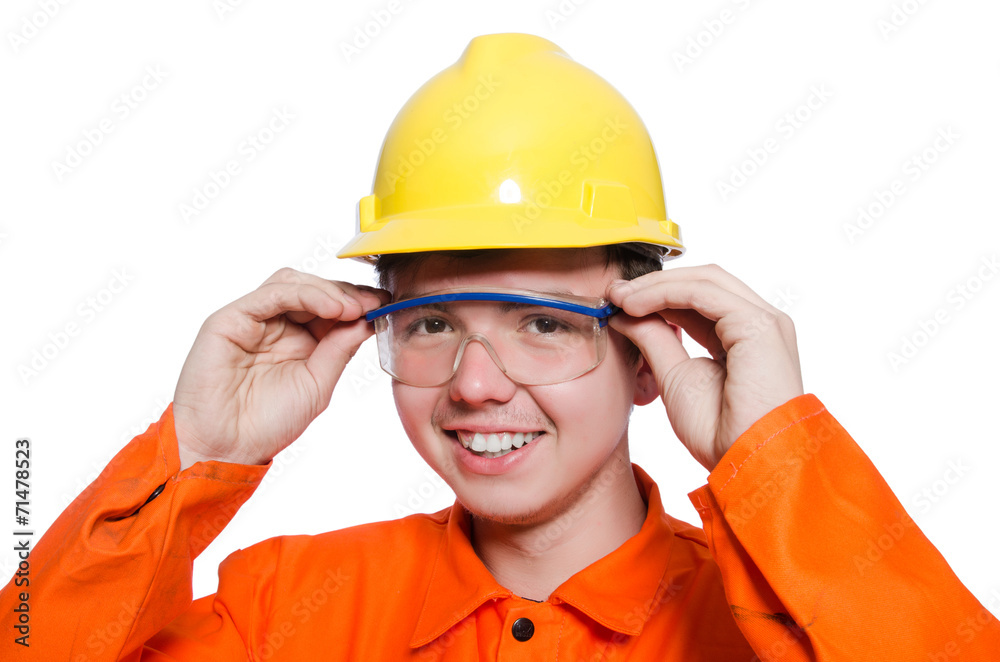Industrial worker isolated on the white background Industrial worker isolated on the white background