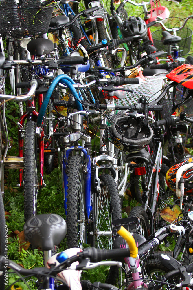 Obraz premium bike put one over the other